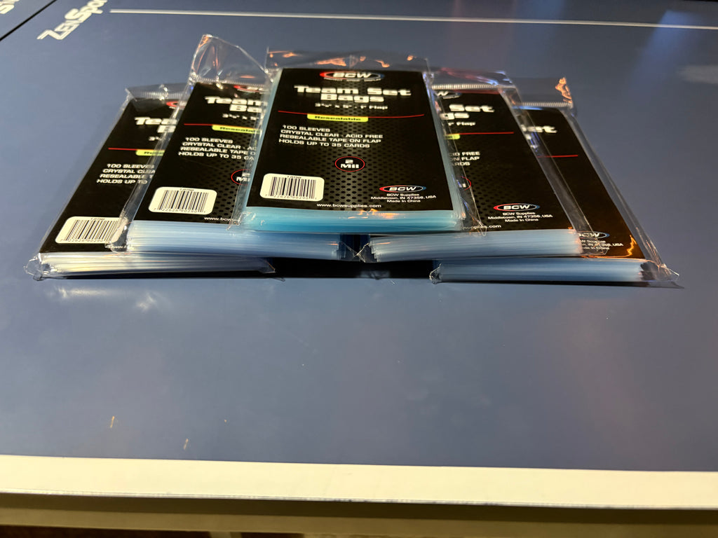 5-Pack Bundle! 🛡️ Premium Resealable Team Set Bags (500ct Total) | Card Storage for Toploaders