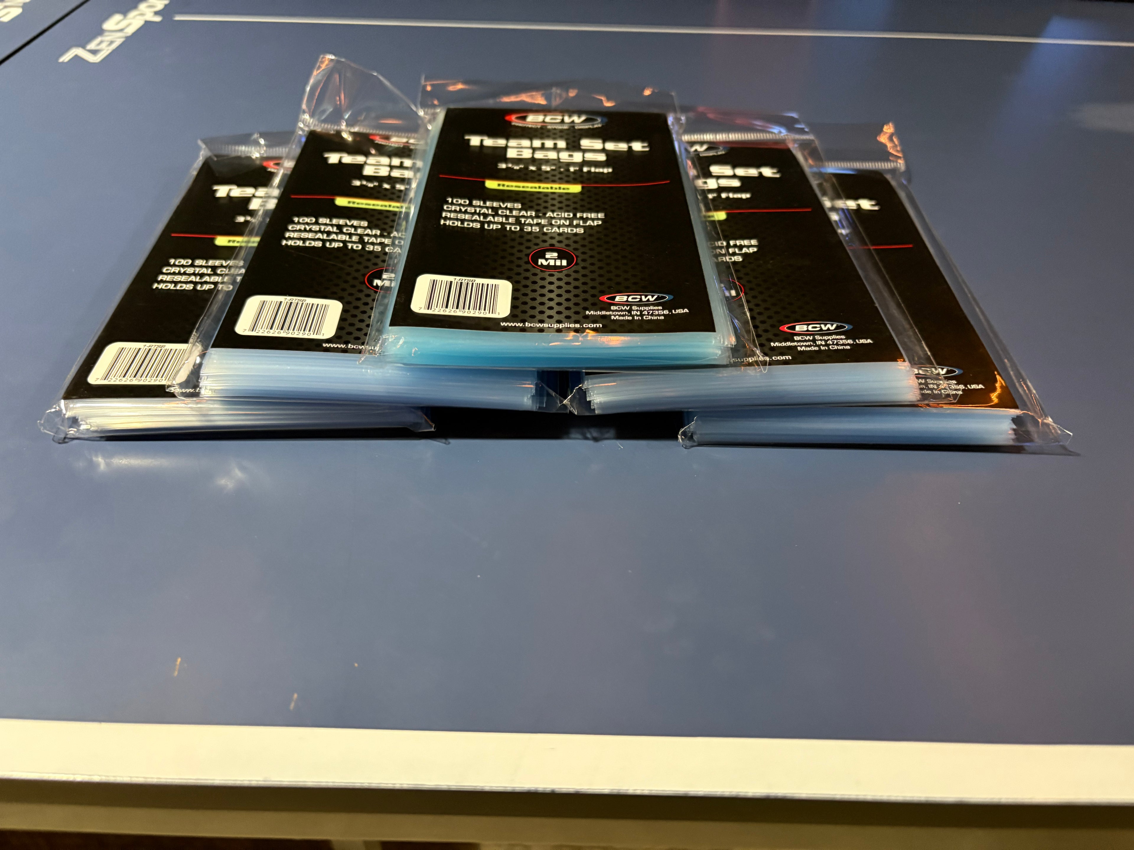 5-Pack Bundle! 🛡️ Premium Resealable Team Set Bags (500ct Total) | Card Storage for Toploaders