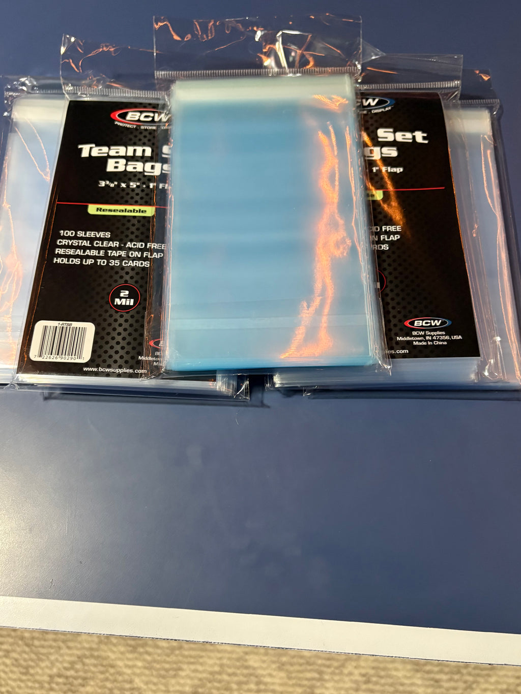 5-Pack Bundle! 🛡️ Premium Resealable Team Set Bags (500ct Total) | Card Storage for Toploaders