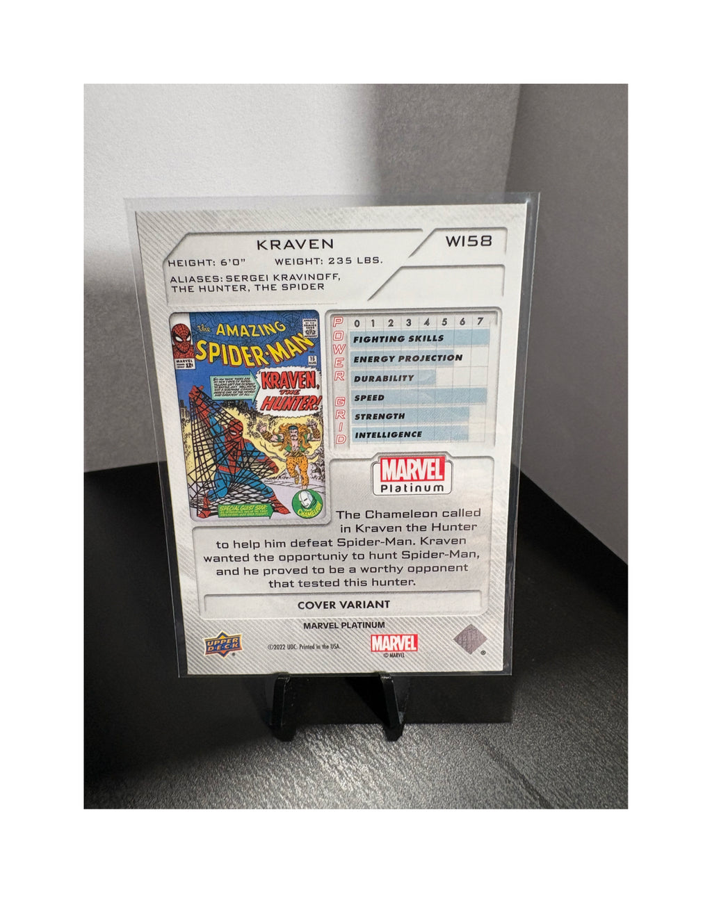 2023 Upper Deck Marvel Platinum Kraven Cover Variant #WI58
