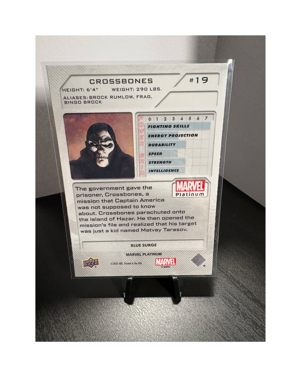 Crossbones #19 - 2023 Marvel Platinum BLUE SURGE Parallel