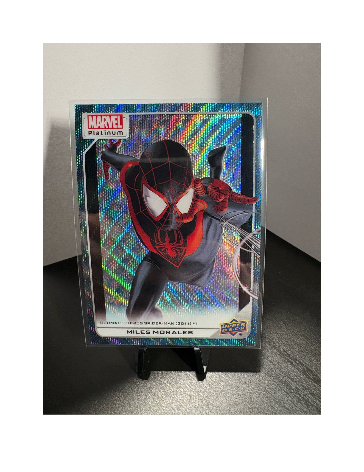 Miles Morales #112 - 2023 Marvel Platinum BLUE SURGE Parallel