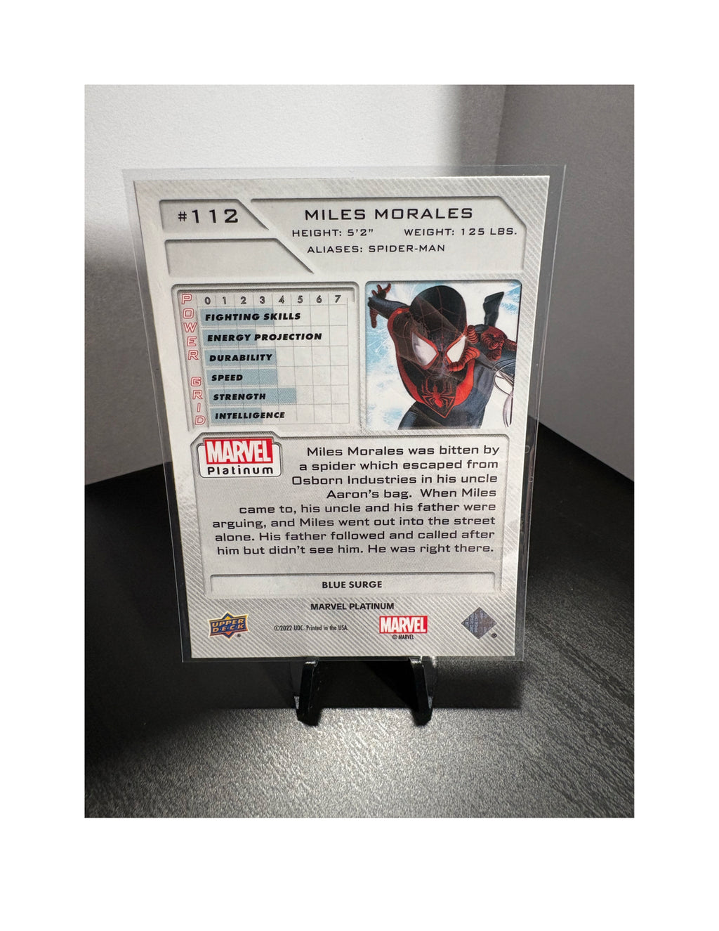 Miles Morales #112 - 2023 Marvel Platinum BLUE SURGE Parallel