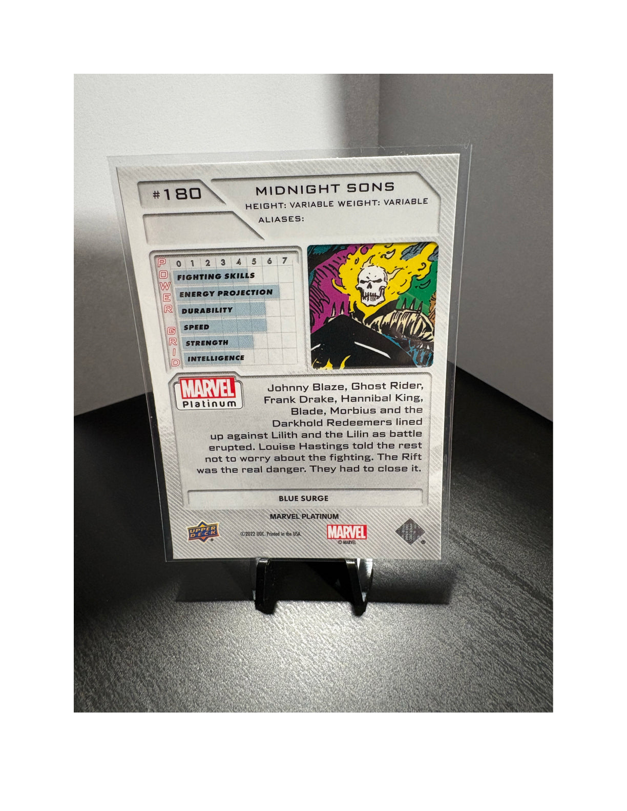 Midnight Sons #180 - 2023 Marvel Platinum BLUE SURGE Parallel