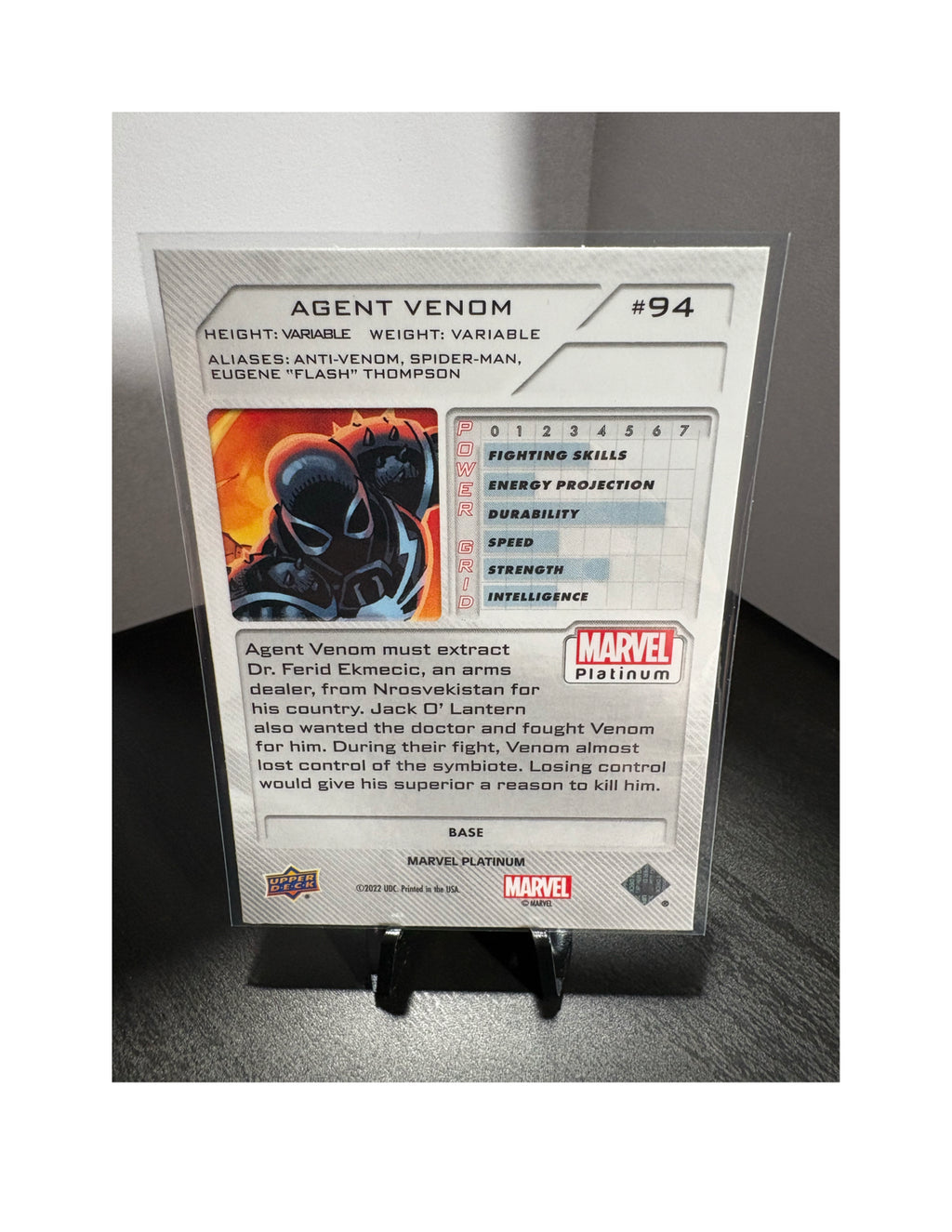 Agent Venom #94 - 2023 Upper Deck Marvel Platinum BASE Card