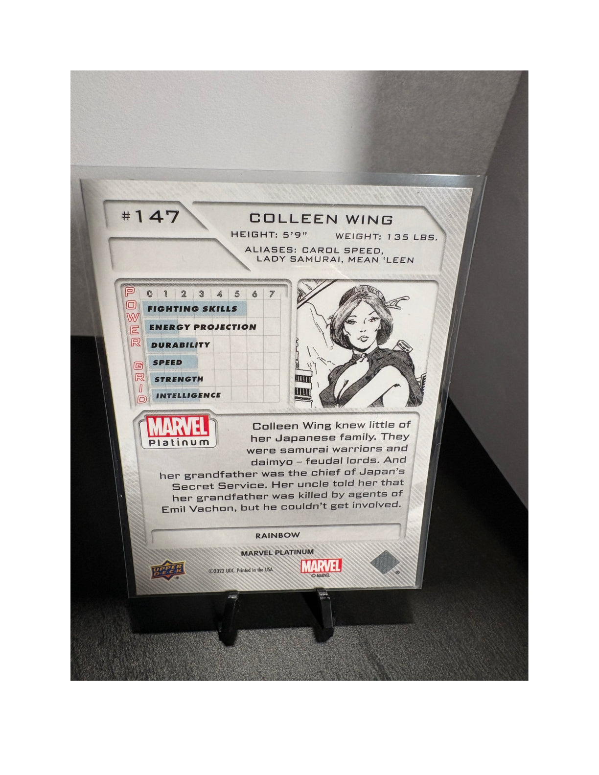 Colleen Wing #147 - 2023 Marvel Platinum RAINBOW Parallel